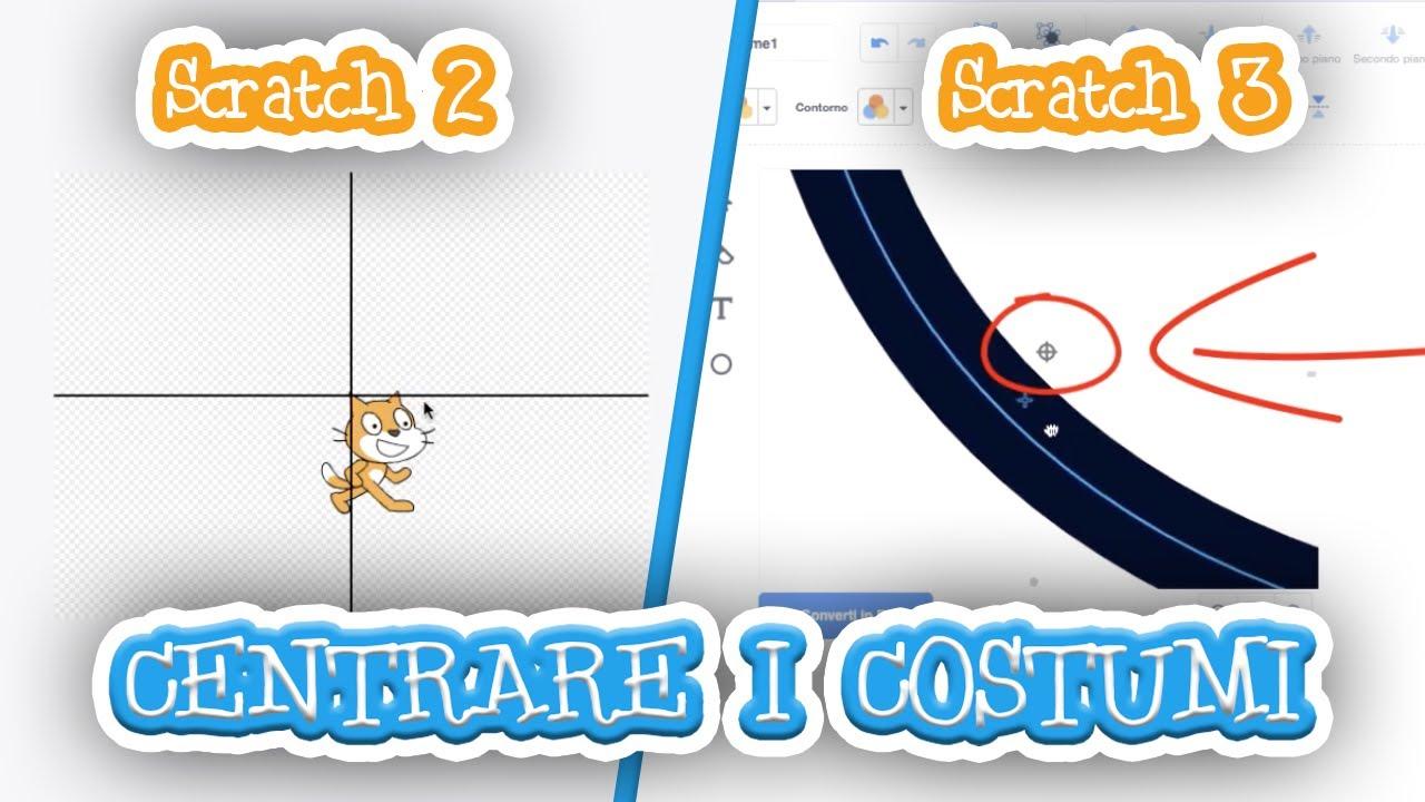 Come posizionare al centro i costumi degli sprite con Scratch 3